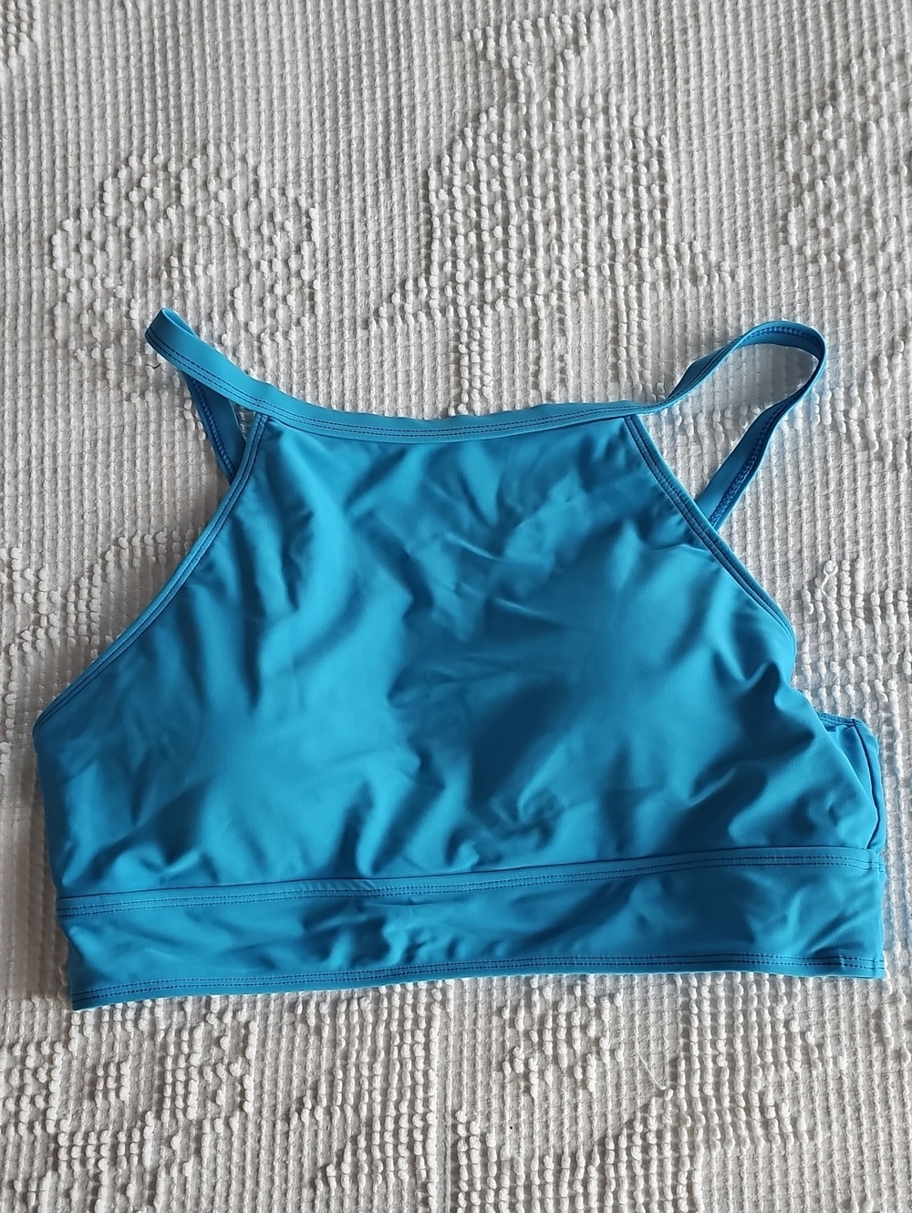 Blue High Neck Women’s Swim Top